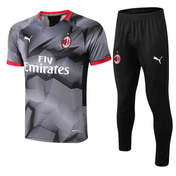 Entrenamiento AC Milan Conjunto Completo 2018-19 Gris Negro